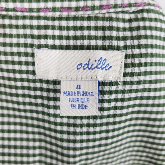 Anthro Odille Purple & Green Eyelet Button Down 5 for $30 - Picture 9 of 9